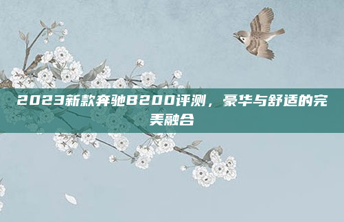 2023新款奔驰B200评测，豪华与舒适的完美融合