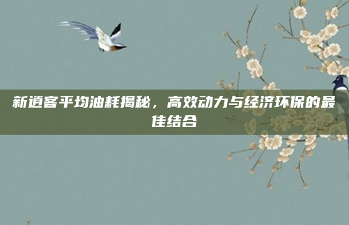 新逍客平均油耗揭秘，高效动力与经济环保的最佳结合