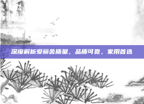 深度解析爱丽舍质量，品质可靠，家用首选