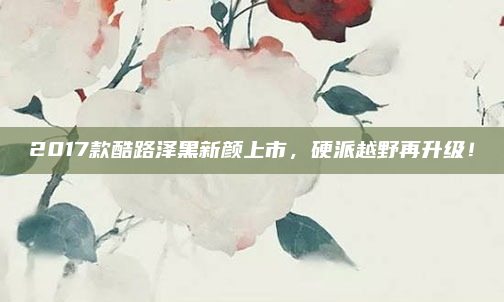 2017款酷路泽黑新颜上市,硬派越野再升级!