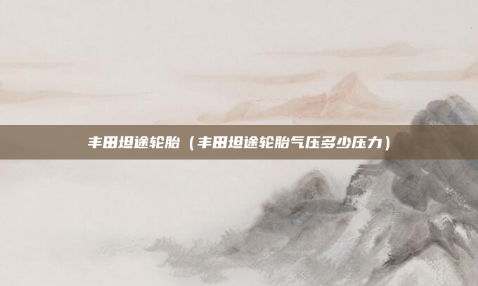 丰田坦途轮胎(丰田坦途轮胎气压多少压力)