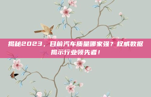 揭秘2023，目前汽车质量哪家强？权威数据揭示行业领先者！