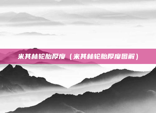 米其林轮胎厚度（米其林轮胎厚度图解）