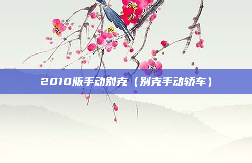 2010版手动别克(别克手动轿车)