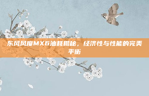 东风风度MX6油耗揭秘，经济性与性能的完美平衡