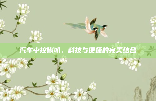 汽车中控喇叭，科技与便捷的完美结合
