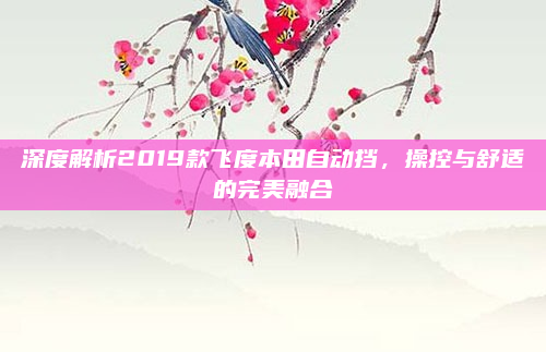 深度解析2019款飞度本田自动挡，操控与舒适的完美融合