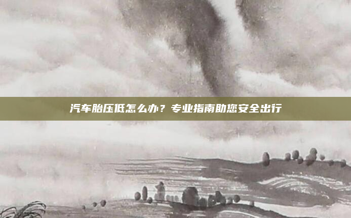 汽车胎压低怎么办？专业指南助您安全出行