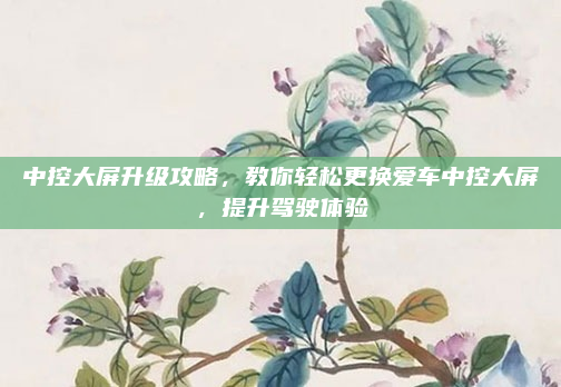 中控大屏升级攻略，教你轻松更换爱车中控大屏，提升驾驶体验