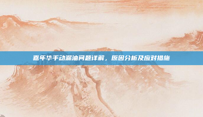 嘉年华手动漏油问题详解，原因分析及应对措施