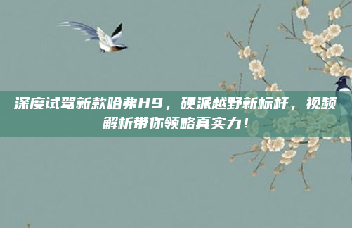 深度试驾新款哈弗H9，硬派越野新标杆，视频解析带你领略真实力！