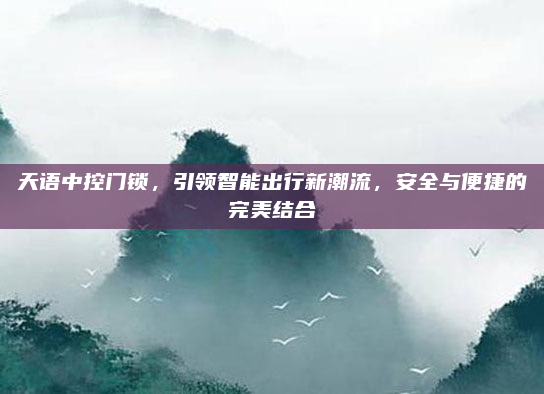 天语中控门锁，引领智能出行新潮流，安全与便捷的完美结合