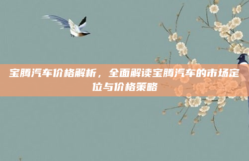 宝腾汽车价格解析，全面解读宝腾汽车的市场定位与价格策略