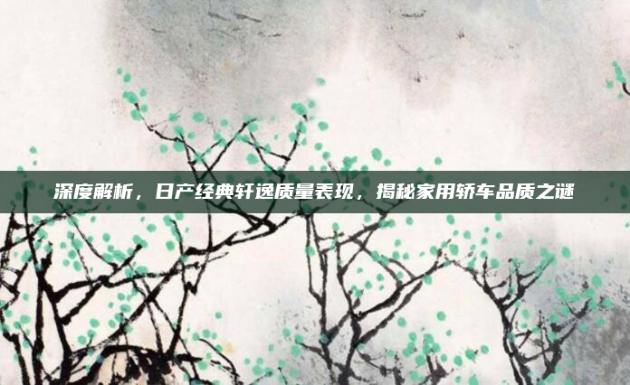 深度解析，日产经典轩逸质量表现，揭秘家用轿车品质之谜