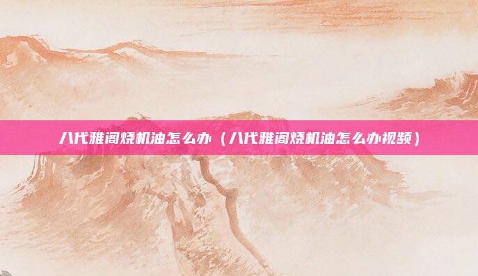 八代雅阁烧机油怎么办(八代雅阁烧机油怎么办视频)