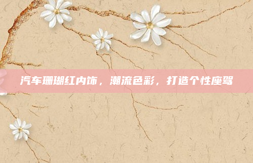 汽车珊瑚红内饰，潮流色彩，打造个性座驾