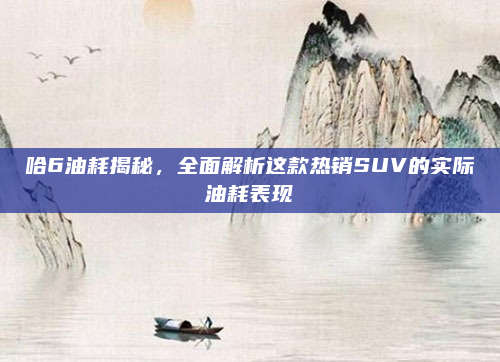 哈6油耗揭秘，全面解析这款热销SUV的实际油耗表现