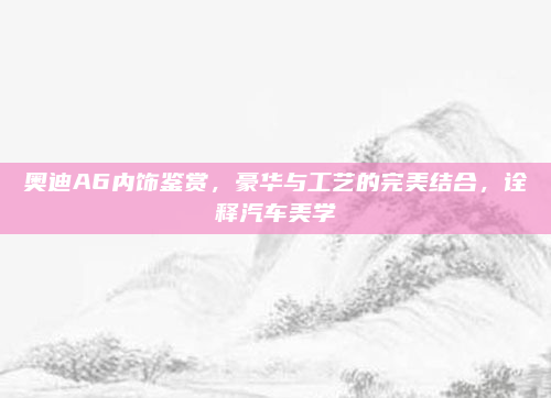奥迪A6内饰鉴赏,豪华与工艺的完美结合,诠释汽车美学