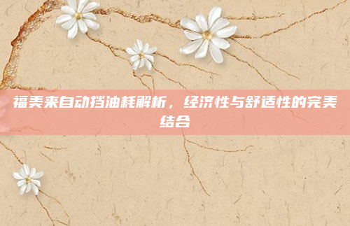 福美来自动挡油耗解析，经济性与舒适性的完美结合
