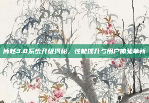 博越3.0系统升级揭秘，性能提升与用户体验革新