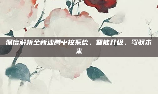 深度解析全新速腾中控系统，智能升级，驾驭未来