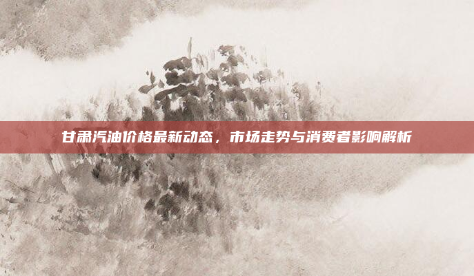 甘肃汽油价格最新动态，市场走势与消费者影响解析