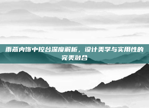 雨燕内饰中控台深度解析,设计美学与实用性的完美融合