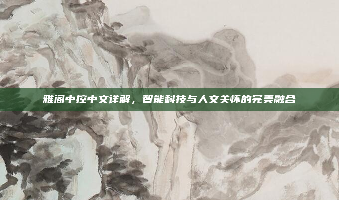 雅阁中控中文详解,智能科技与人文关怀的完美融合