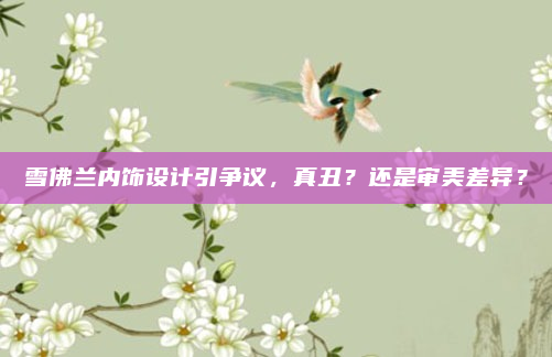 雪佛兰内饰设计引争议，真丑？还是审美差异？