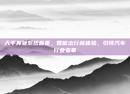 天平奔驰系统首页，智能出行新体验，引领汽车行业变革