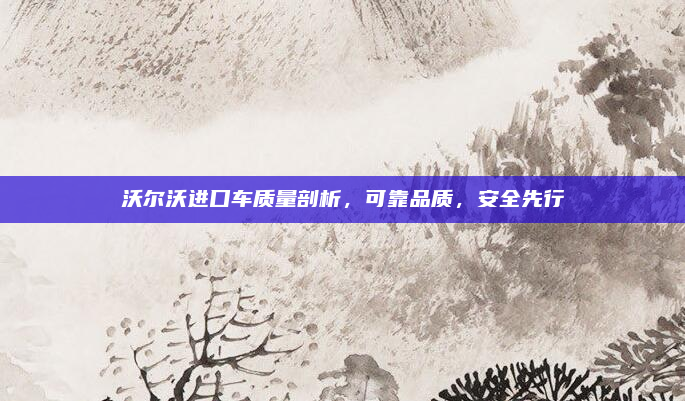沃尔沃进口车质量剖析，可靠品质，安全先行