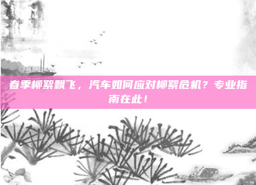 春季柳絮飘飞,汽车如何应对柳絮危机?专业指南在此!