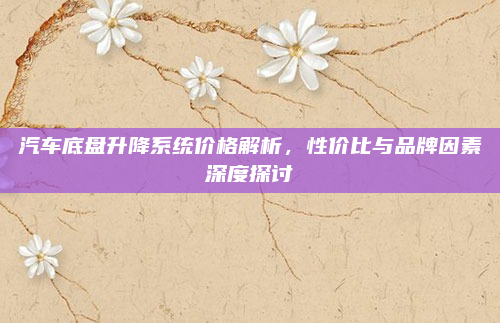 汽车底盘升降系统价格解析，性价比与品牌因素深度探讨