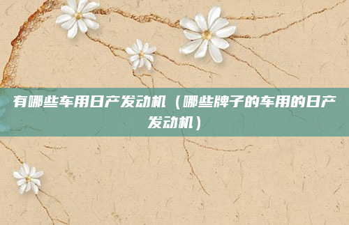 有哪些车用日产发动机(哪些牌子的车用的日产发动机)