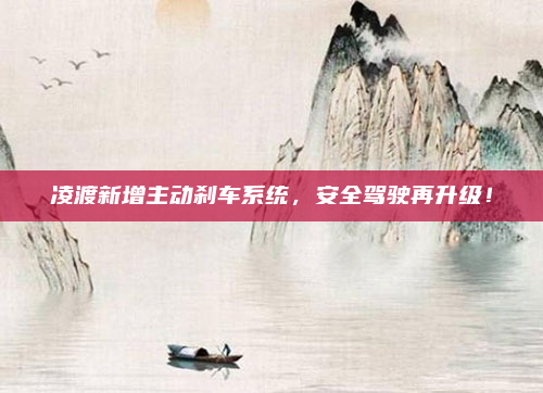 凌渡新增主动刹车系统，安全驾驶再升级！