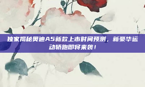 独家揭秘奥迪A5新款上市时间预测，新豪华运动轿跑即将来袭！