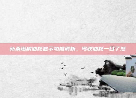 新桑塔纳油耗显示功能解析，驾驶油耗一目了然