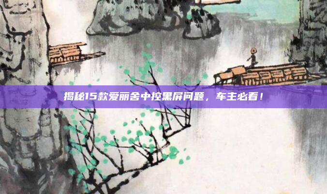 揭秘15款爱丽舍中控黑屏问题，车主必看！