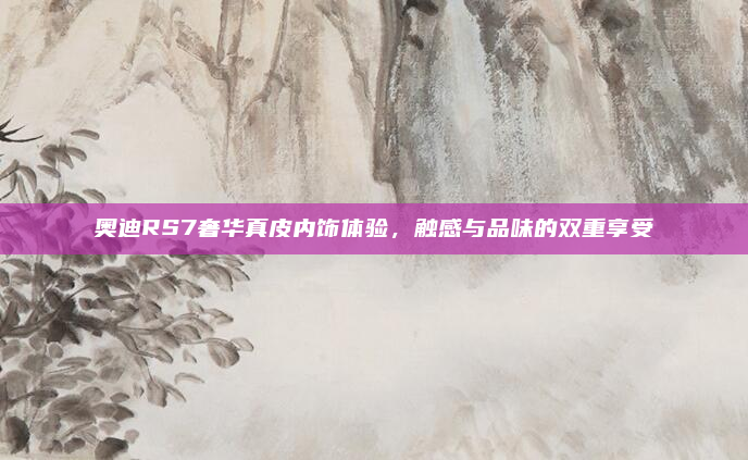 奥迪RS7奢华真皮内饰体验，触感与品味的双重享受