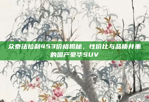 众泰法拉利453价格揭秘，性价比与品质并重的国产豪华SUV
