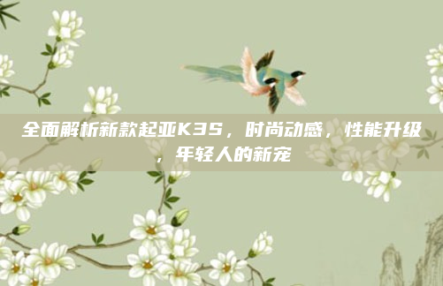 全面解析新款起亚K3S,时尚动感,性能升级,年轻人的新宠
