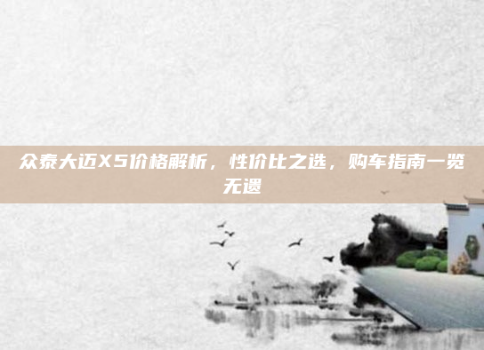 众泰大迈X5价格解析,性价比之选,购车指南一览无遗