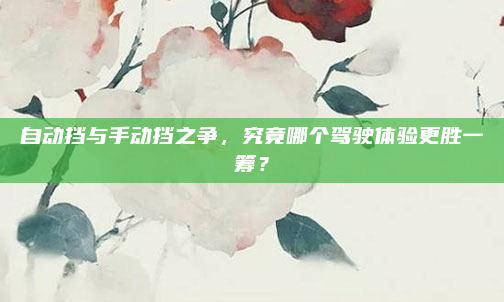 自动挡与手动挡之争，究竟哪个驾驶体验更胜一筹？