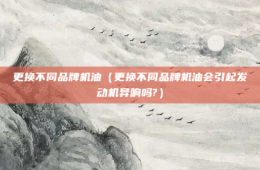 更换不同品牌机油(更换不同品牌机油会引起发动机异响吗?)
