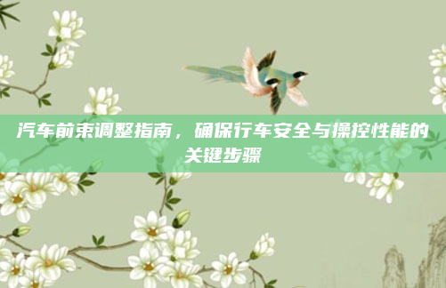 汽车前束调整指南，确保行车安全与操控性能的关键步骤