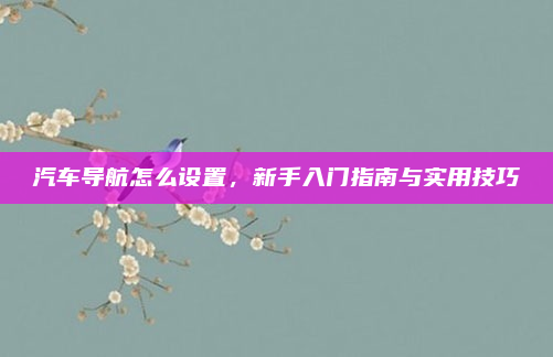汽车导航怎么设置，新手入门指南与实用技巧