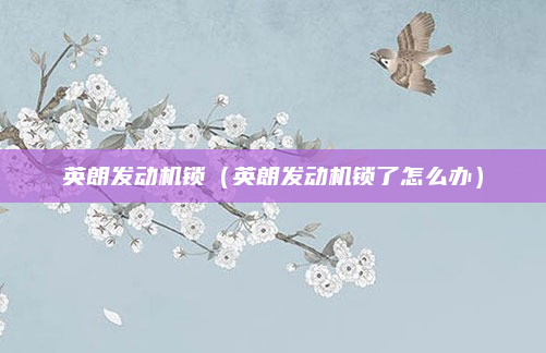 英朗发动机锁(英朗发动机锁了怎么办)