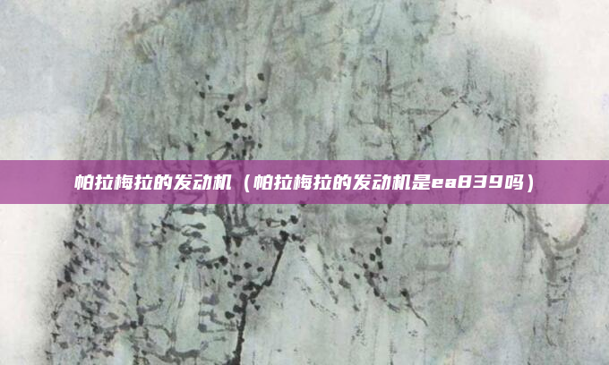 帕拉梅拉的发动机（帕拉梅拉的发动机是ea839吗）
