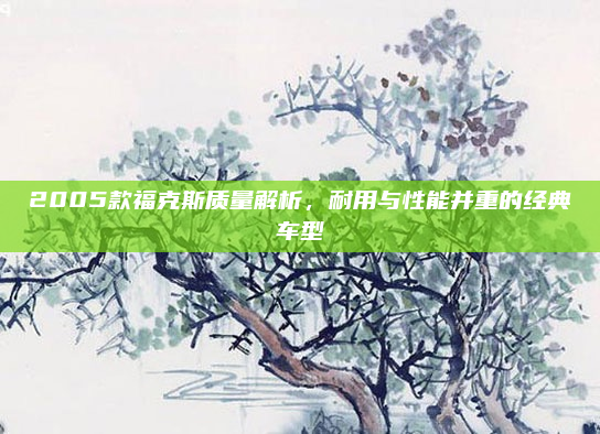 2005款福克斯质量解析，耐用与性能并重的经典车型