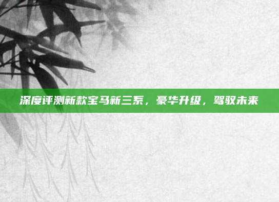 深度评测新款宝马新三系，豪华升级，驾驭未来